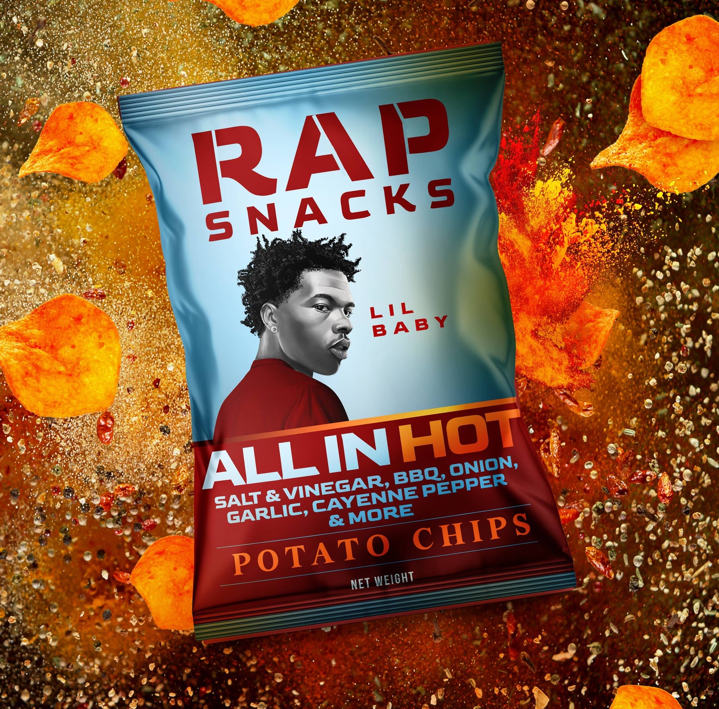 Rap Snacks Lil Baby All in HOT Potato Chips (2.5oz)