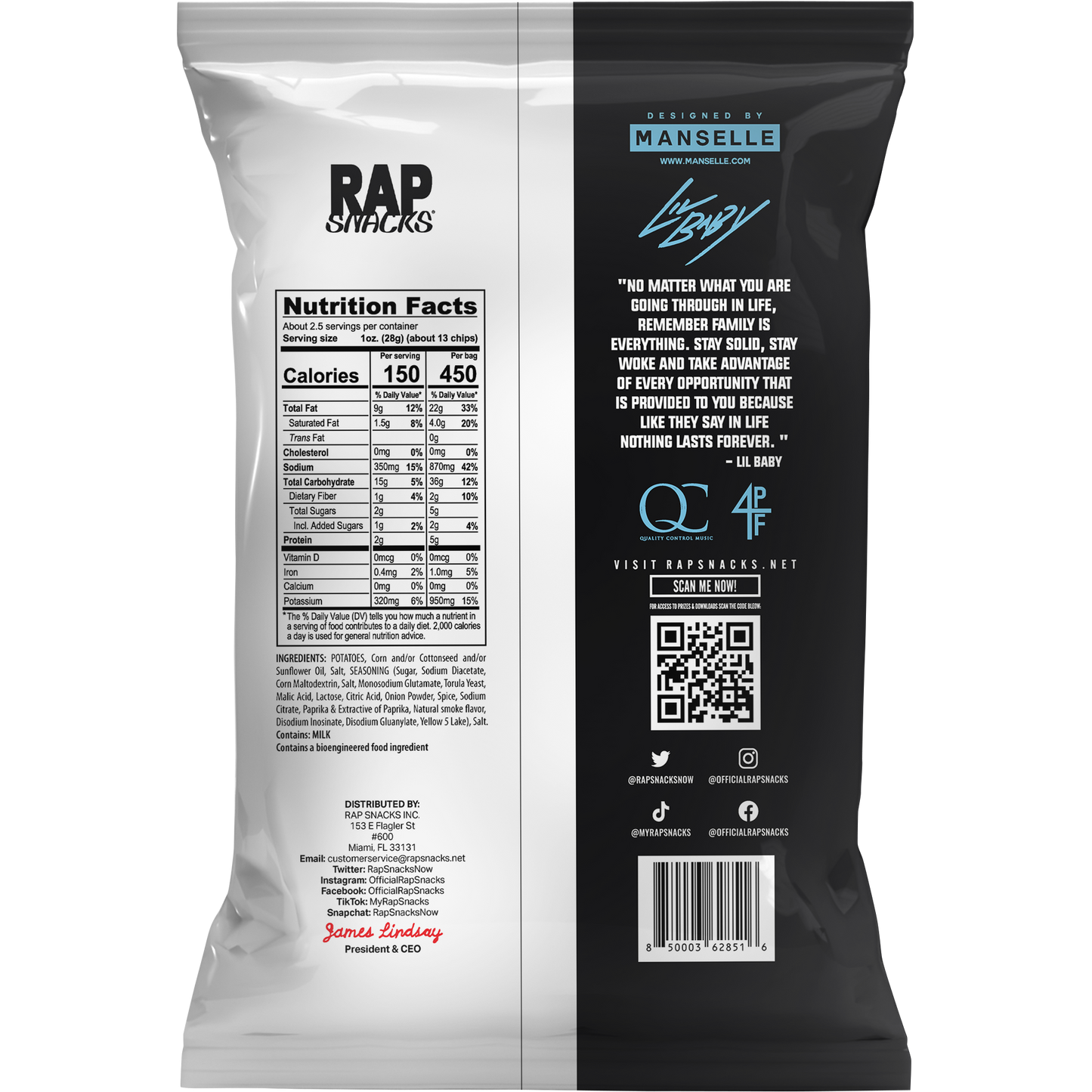 Rap Snacks Lil Baby All In Potato Chips (2.5oz)